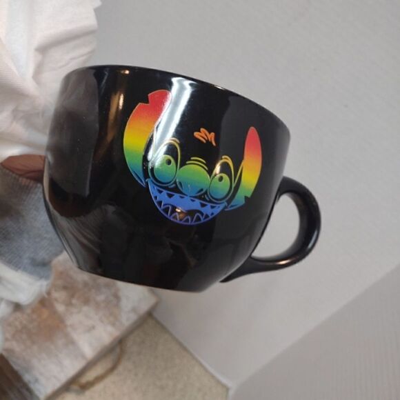 New Disney Rainbow Stitch Mug Soup Bowl - Picture 1 of 5